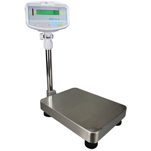 Adam Equipment GBK Bench Checkweighing Scales with Pillar, External Calibration, 120 kg Capacity, 5 g Readability, 300 x 400 mm Pan Size - GBK 120 - Click Image to Close